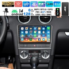 DAB+ 6+128G Für Audi A3 S3 RS3 8P 8V Android 14 Apple Carplay Autoradio GPS WIFI