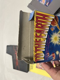 1989 Nintendo NES Game - To The Earth w/ Box Sleeve Manual Insert Foam Bag