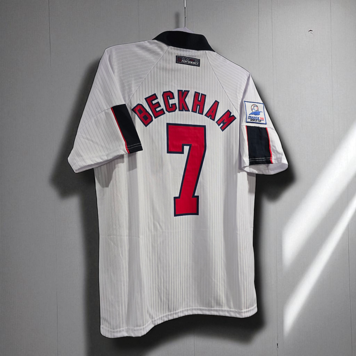 Beckham ユニフォーム ENGLAND HOME - World Cup 98'' - Football Soccer - BECKHAM#7