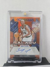 2023-24 Panini Obsidian Galaxy Ink Sam Cassell Electric Etch Orange Flood /75 AU