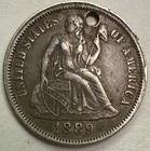 New Listing1889 10C Liberty Seated Dime 90% Silver Holed Love Token With Horse Engraving