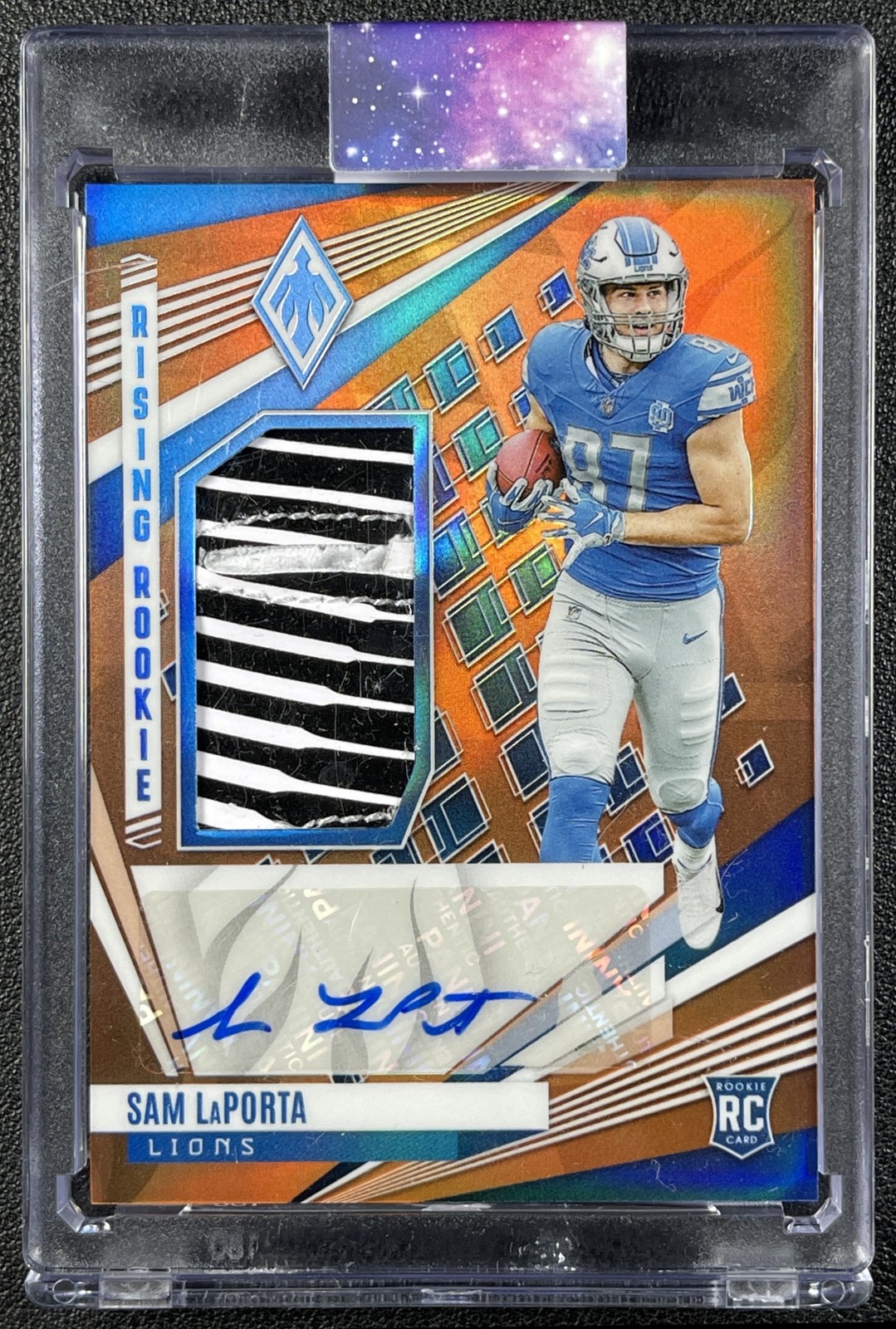 SAM LAPORTA 2023 PANINI PHOENIX RISING ROOKIE GLOVES PATCH AUTO 27/99