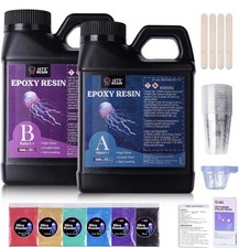 Resin Epoxy 1000 ml Epoxidharz Set, blasenfrei, 1:1, transparent mit Härter