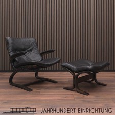 Rybo Rykken KENGU | Sessel & Hocker | 60er Palisander Vintage Leder Lounge Chair