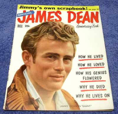 Orig. Vntg 1956 Official 1 Year Anniversary James Dean Magazine 8 1/2''X11'' 76Pgs