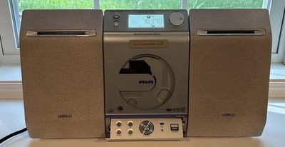Philips MCM276R/37 Micro Stereo System CD Radio w/ Speakers USB NO Remote Tested