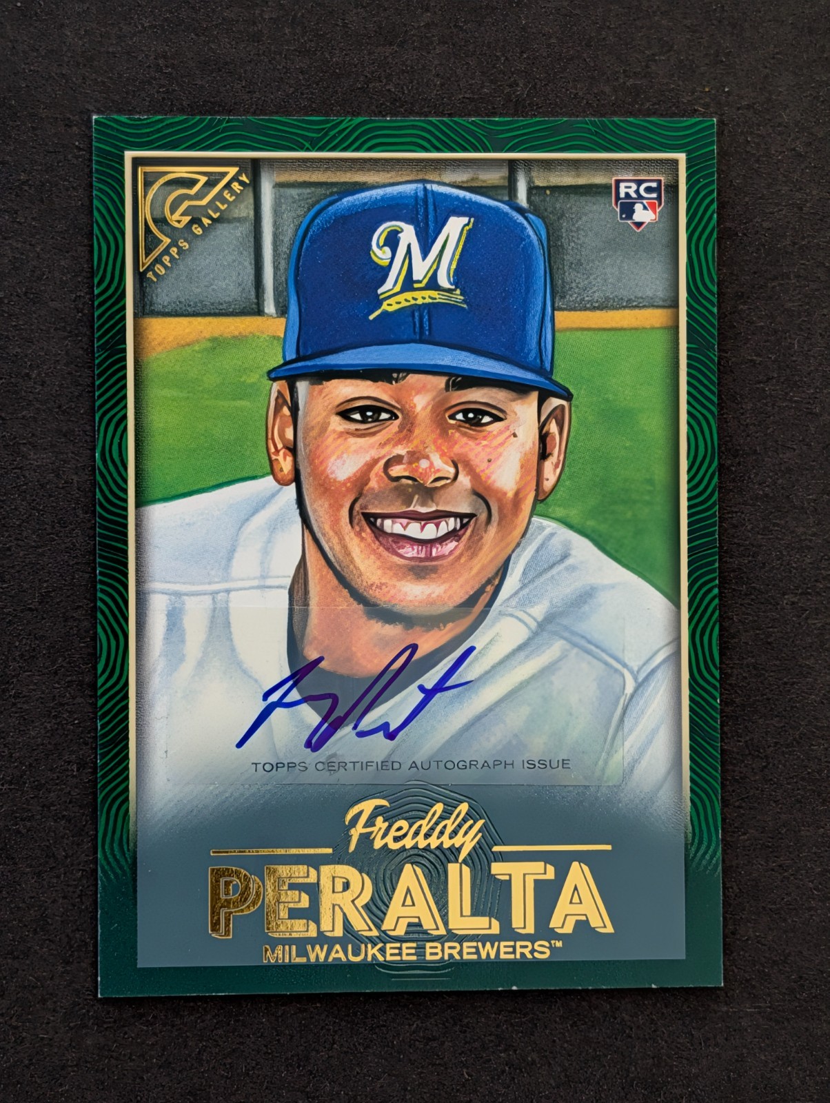 2018 Topps Gallery Rookie Autograph Freddy Peralta #118 Green /99 (RC) Target