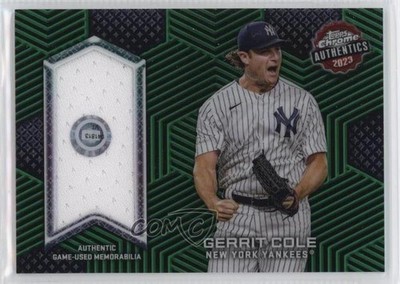 2023 Chrome Topps Authentics Relics Green Refractor 91/99 Gerrit Cole 13c1