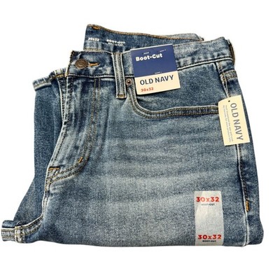 Old Navy Bootcut Jeans Mens 30x32 (31x32 ACTUAL) Blue Denim Built In Flex NEW