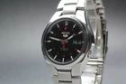 Vintage *N MINT* Seiko 5 7S26-02F0 Black Dial Day Date Automatic Men Watch JAPAN