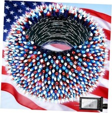 750 LED 240FT Christmas Lights Green Wire 750 LED 240FT Red White  Blue