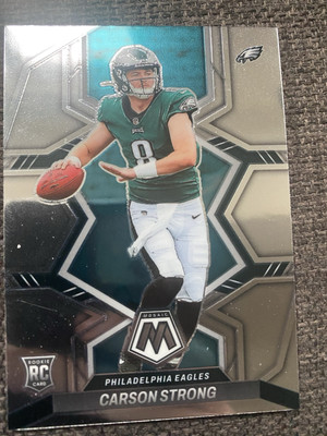 Panini Mosaic Football NFL 2022 Base Rookie Card RC Carson Strong Eagles #306