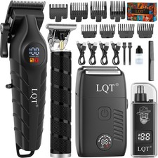 Men's Professional Cordless Hair Clippers & Trimmer Kit, 4-in-1 Electric Shav...