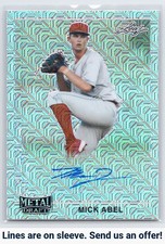 2021 Leaf Metal Draft #LA-MA1 Mick Abel 1990 Leaf Autographs Silver Mojo