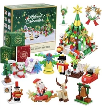 Advent Calendar Christmas Tree Building Set, 24 Boxes New Ships Within 24 Hours
