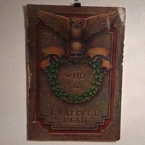 The Who & Grateful Dead Concert Poster Oct 9-10 Oakland Stadium