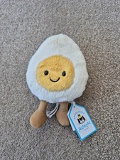 JELLYCAT HAPPY BOILED EGG SOFT PLUSH TOY RARE OFFICIAL 100 GENUINE BNWT