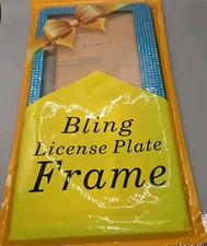 Aqua Blue Bling License Plate Frame Crystal Rhinestone Metal Plate Frame Caps Aqua Blue Bling License Plate Frame Crystal Rhinestone Metal Plate Frame Caps