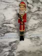 Vintage 1993 Artmark 7" Poly Resin SANTA Figurine Holding Toy Sack NEW