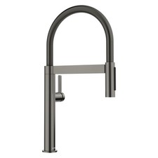 Blanco 527482 Culina II Mini Pull-Out Kitchen Faucet Satin Dark Steel 1.5 GPM