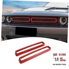 for Challenger Front Grill Mesh Grille Inserts Trim Cover Compatible with Red
