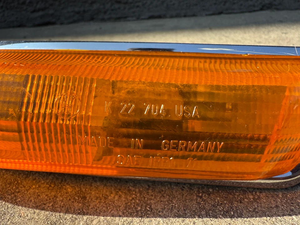Juego de señales de giro delanteras originales BMW 2002 Tii 68-74 izquierda y derecha / EE. UU. Foto 4 de 4
