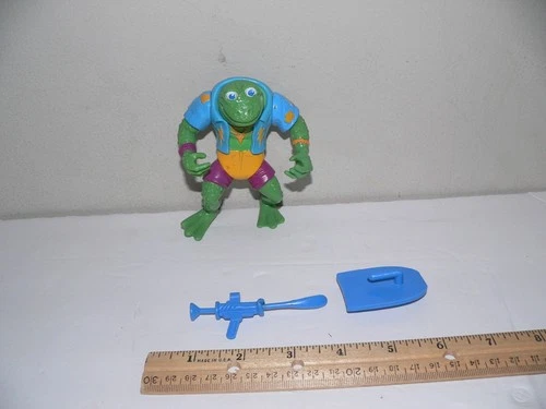 Vintage TMNT Ninja Turtles Figure Genghis Frog 1989 Incomplete