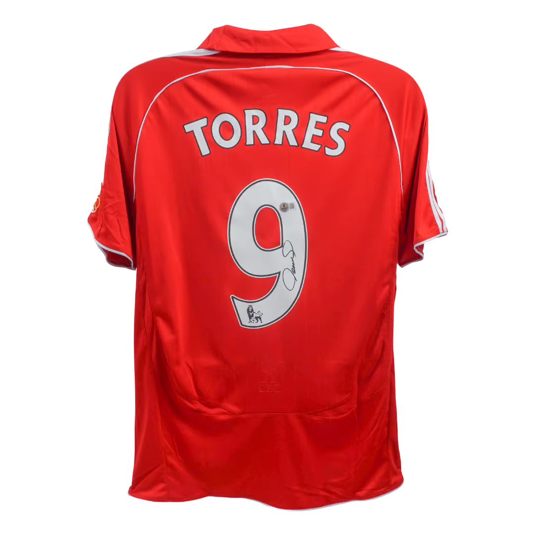 Fernando Torres Signed Liverpool FC Home Soccer Jersey #9 with