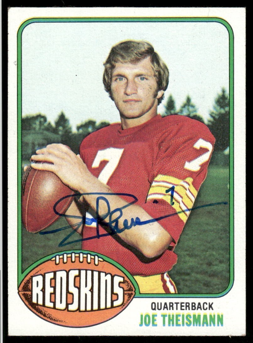 Joe Theismann #231 Football Cards 1976 Topps trading card — raw and PSA graded price guide