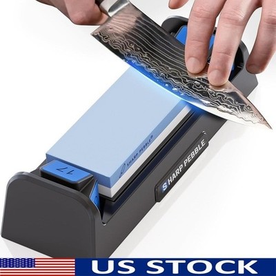 Professional Knife Sharpener 1000/6000 Grit W/ Angle Guides Precision Sharpening