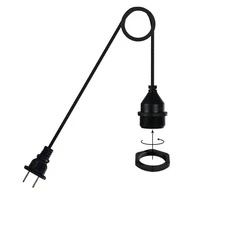 10Foot with Wire Electric Light Socket Waterproof Plug Light Outdoor Plug Lig...
