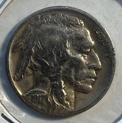 1917-D Buffalo Nickel Original Date Higher Grade Cleaned