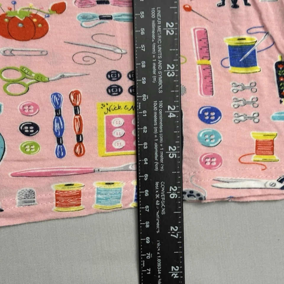 Nick & Nora Pajama Set Women Small S Pink Sewing Seamstress Top Bottom PJs Modal - Image 4 of 4