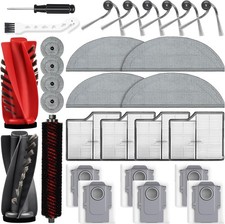 29 Pack Accessories Kit for Roborock Saros 10 Robot Vacuum 1 Pairs Mainbrush 6