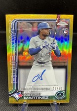 2025 Topps Chrome Update Series Rookie Debut Autograph Orelvis Martinez Gold /50