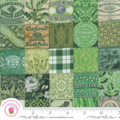 Moda CURATED IN COLOR 7461 15 Green Cheater Print CATHE HOLDEN Quilt Fabric