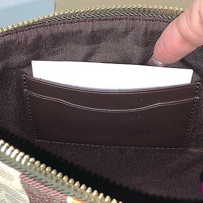 Coach Gallery Pouch Varsity Stripe Pouch Signature Canvas 2633 New