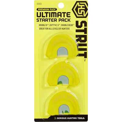 HS Strut ULTIMATE STARTER PACK Premium Flex Diaphragm Turkey Mouth Calls 3 Pack