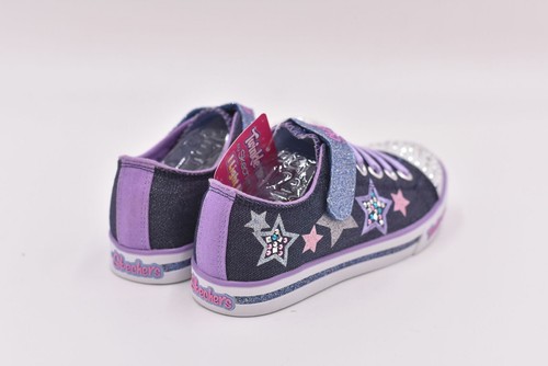 NEW Girl's Skechers S Lights Sparkle Glitz-TWINKLERELLA 10790L/DMLT Size 12 - Picture 4 of 5