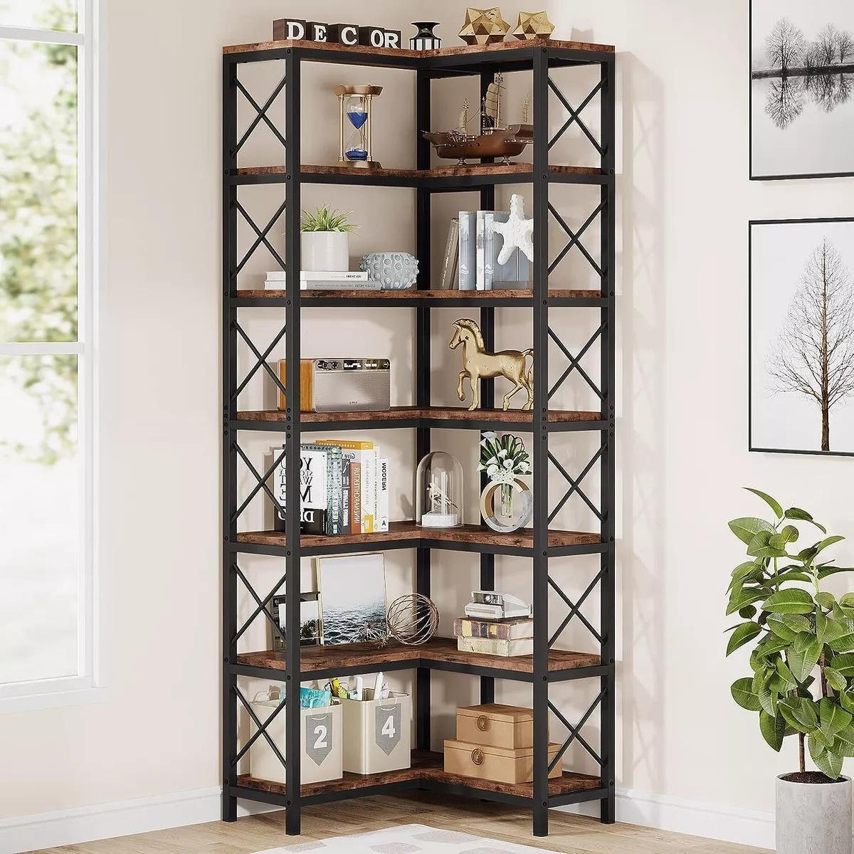 Tribesigns corner shelf deals