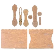 DIY Wallet Leather Acrylic Templates Clear Keychains Pattern Stencils Mix5