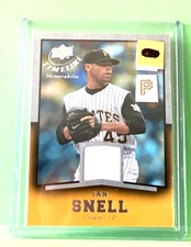 Ian snell 2008 upper deck timeline memorabilia game used jersey patch card