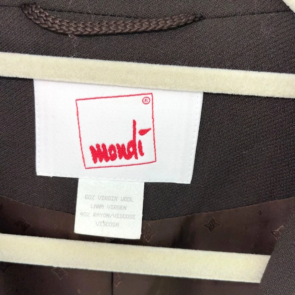 Mondi юбка костюм женщин винтажный размер средний коричневый шерсти вискозы смесь с подкладкой молнии - Изображение 4 из 4
