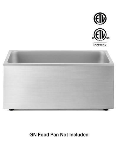WILPREP Commercial Food Warmer Full Size Countertop Bain Marie 12x20" 1200W-Used