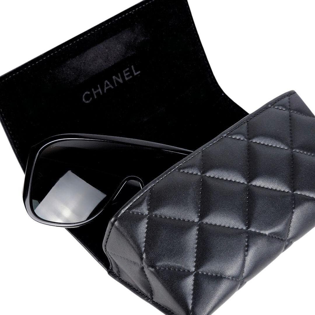 CHANEL sunglasses 5466B C888/S4 black with Case New | eBay