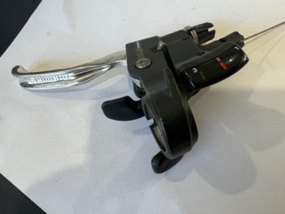 VINTAGE Shimano STX ST-MC34 Brake Shifter 3 SP. Window 22.2 mm w/Cable Left