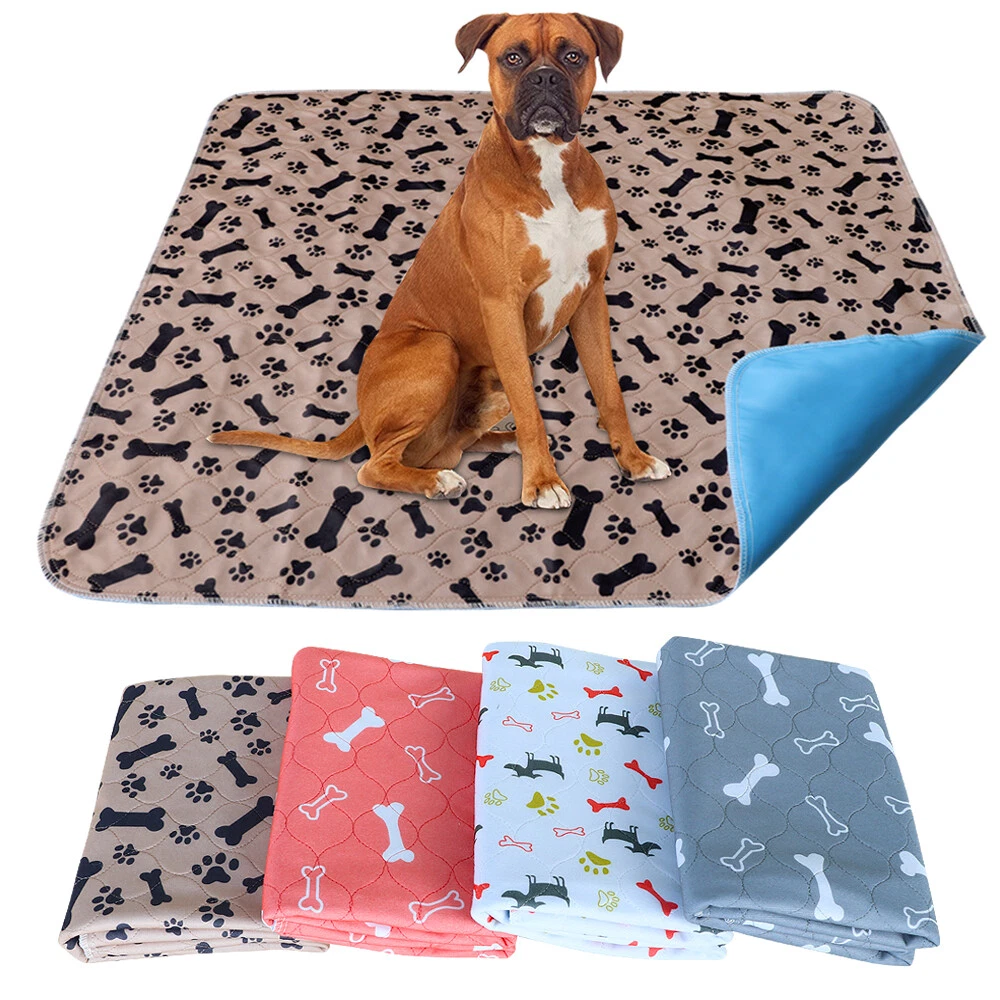 Washable And Reusable Pee Pads For Dogs, Bone Pattern Waterproof