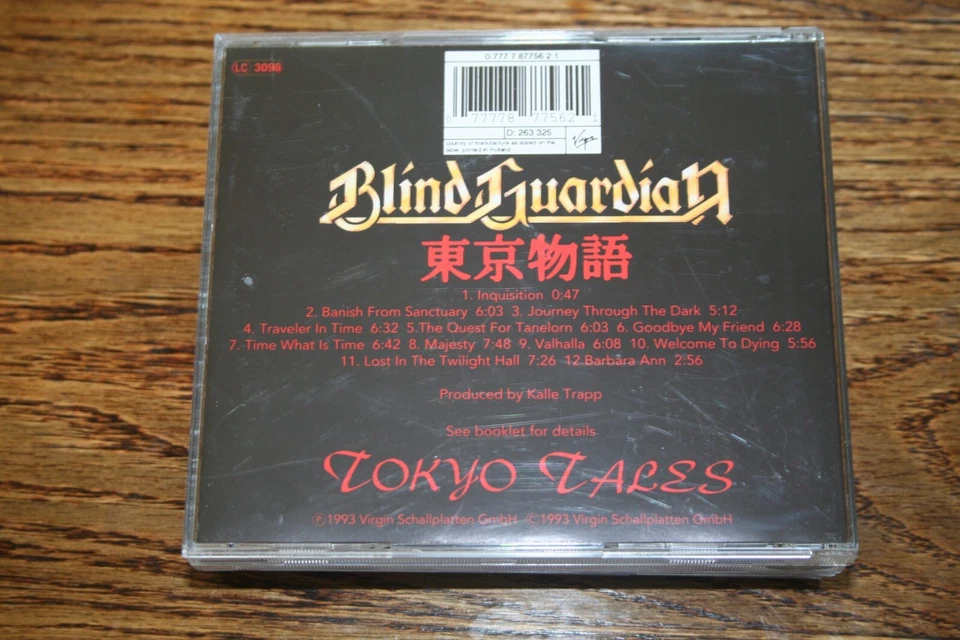 BLIND GUARDIAN-" TOKYO TALES" CD 1994 - Bild 3 von 3