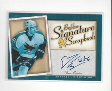 2005-06 Beehive Signature Scrapbook Steve Bernier Rookie AUTOGRAPH Sharks