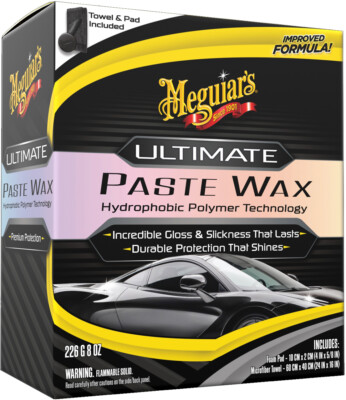 Meguiars Ultimate Paste Wax Hartwachs inkl. Mikrofasertuch & Applicator Pad